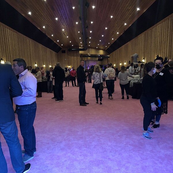 People gathered for a Pink Ribbon Good event in Dayton OH